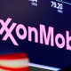 Exxon's logo visible at the New York Stock Exchange.